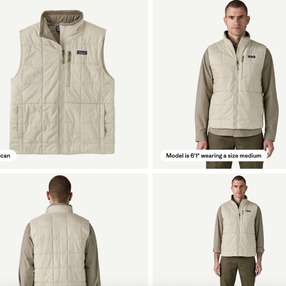 Patagonia Men's light Gust Insulated Vest, M (New without tags) L